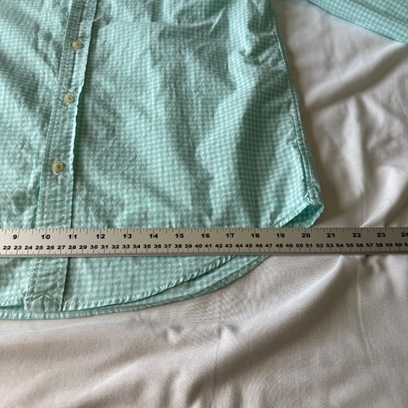 Ralph Lauren Boys Gingham Plaid Button Up Shirt Long Sleeve Peppermint XL(18-20) - Picture 11 of 15